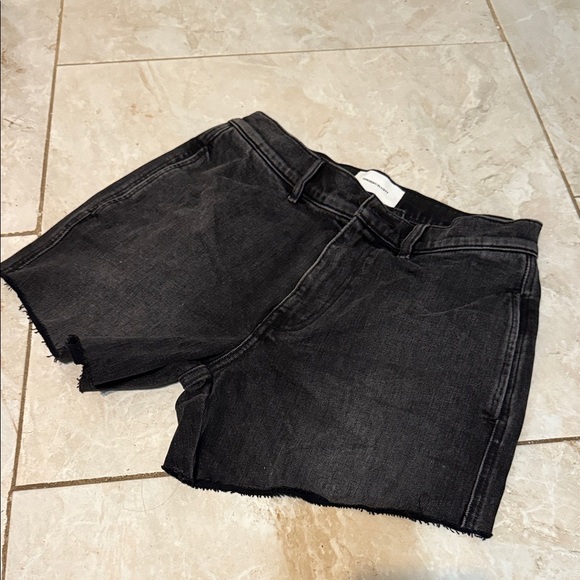 Current/Elliott Dark Gray Jean Shorts - Picture 2 of 4
